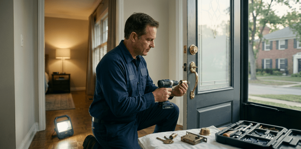 Serrurier Etterbeek retirant une clé cassée bloquée dans une serrure