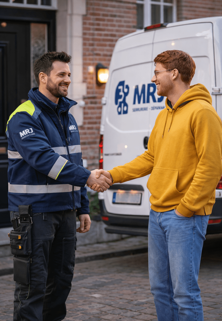 Serrurier Auderghem MRJ en action, offrant des services professionnels et sécurisés pour tous vos besoins de serrurerie.