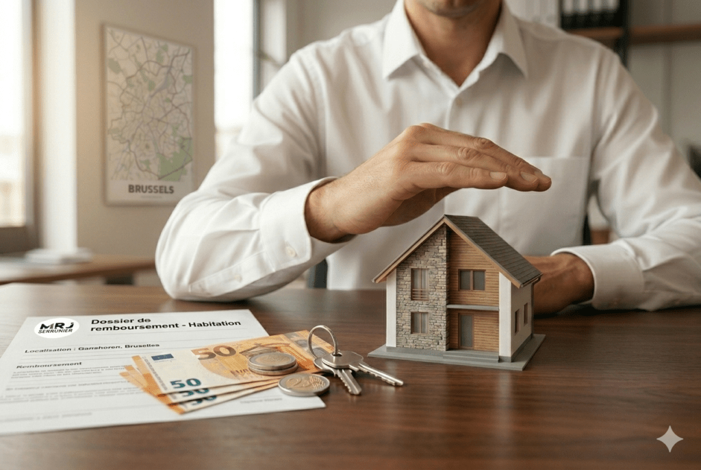 Serrurier Ganshoren fournissant une facture pour remboursement par assurance habitation